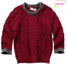 Novo Estilo Sport Boy malha Sweater Crianças Pullover